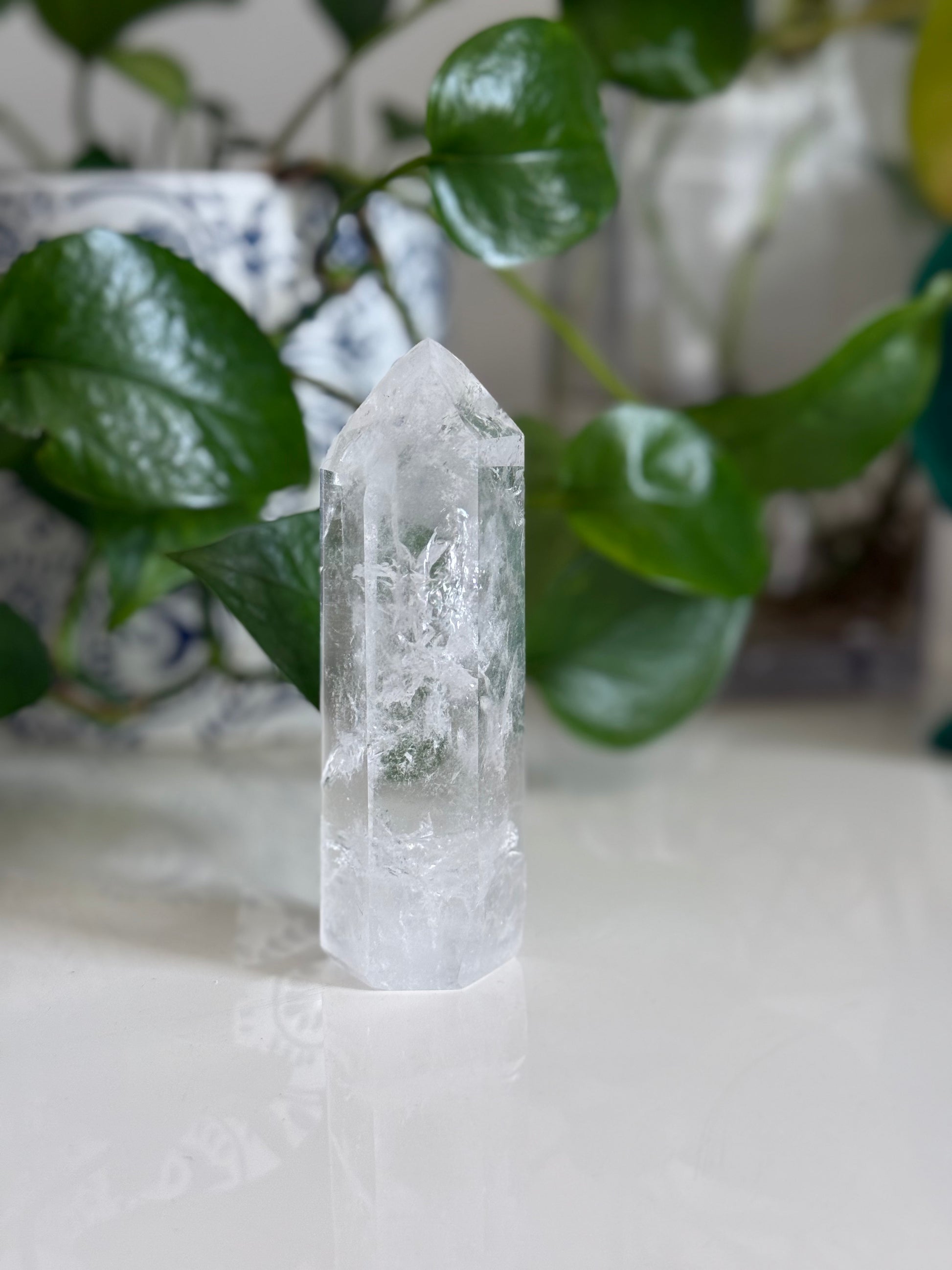 Clear Quartz Point – 4.5 Inch – Clarity, Amplification & Reiki-Charged