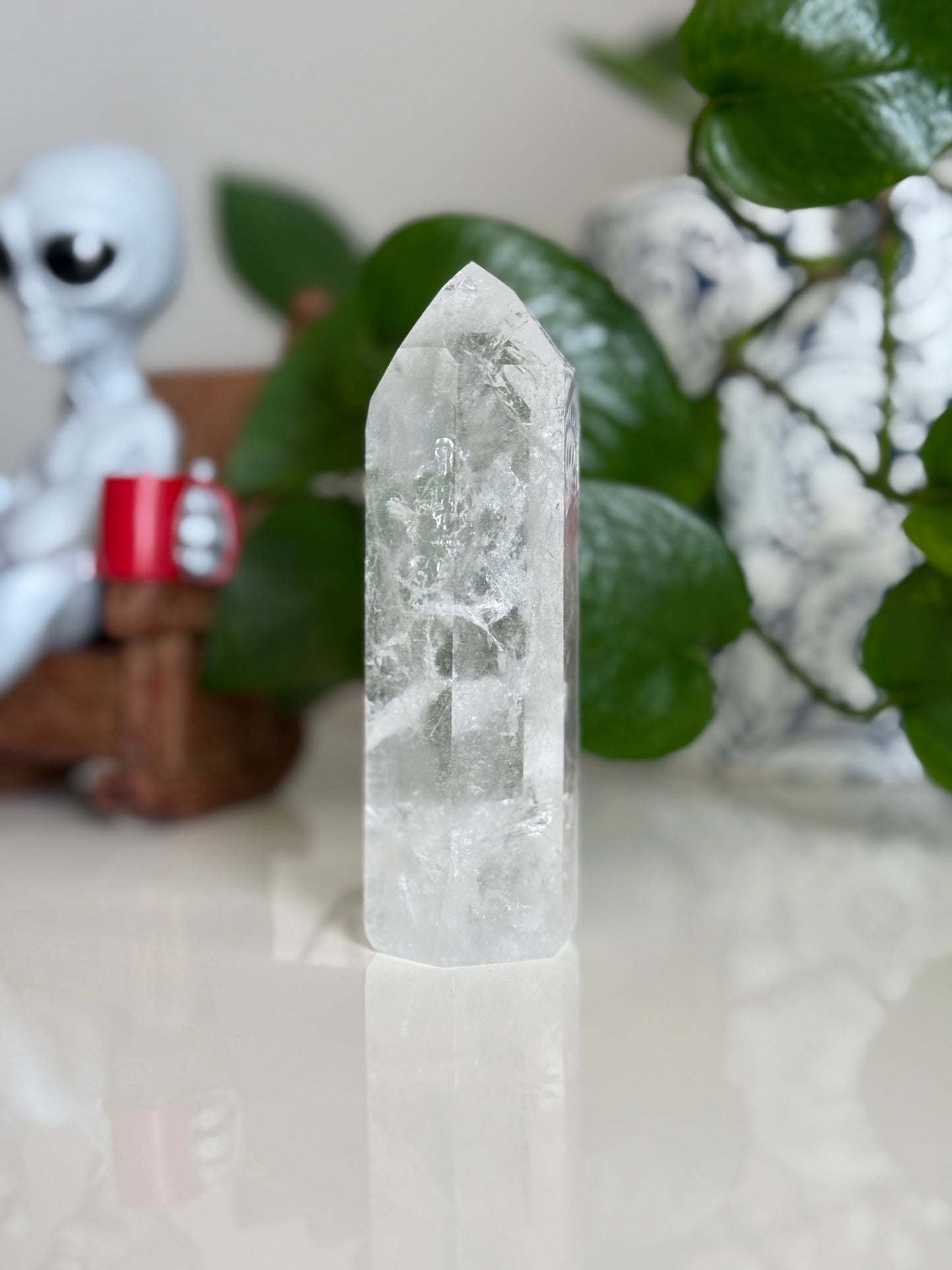 Clear Quartz Point – 4.5 Inch – Clarity, Amplification & Reiki-Charged