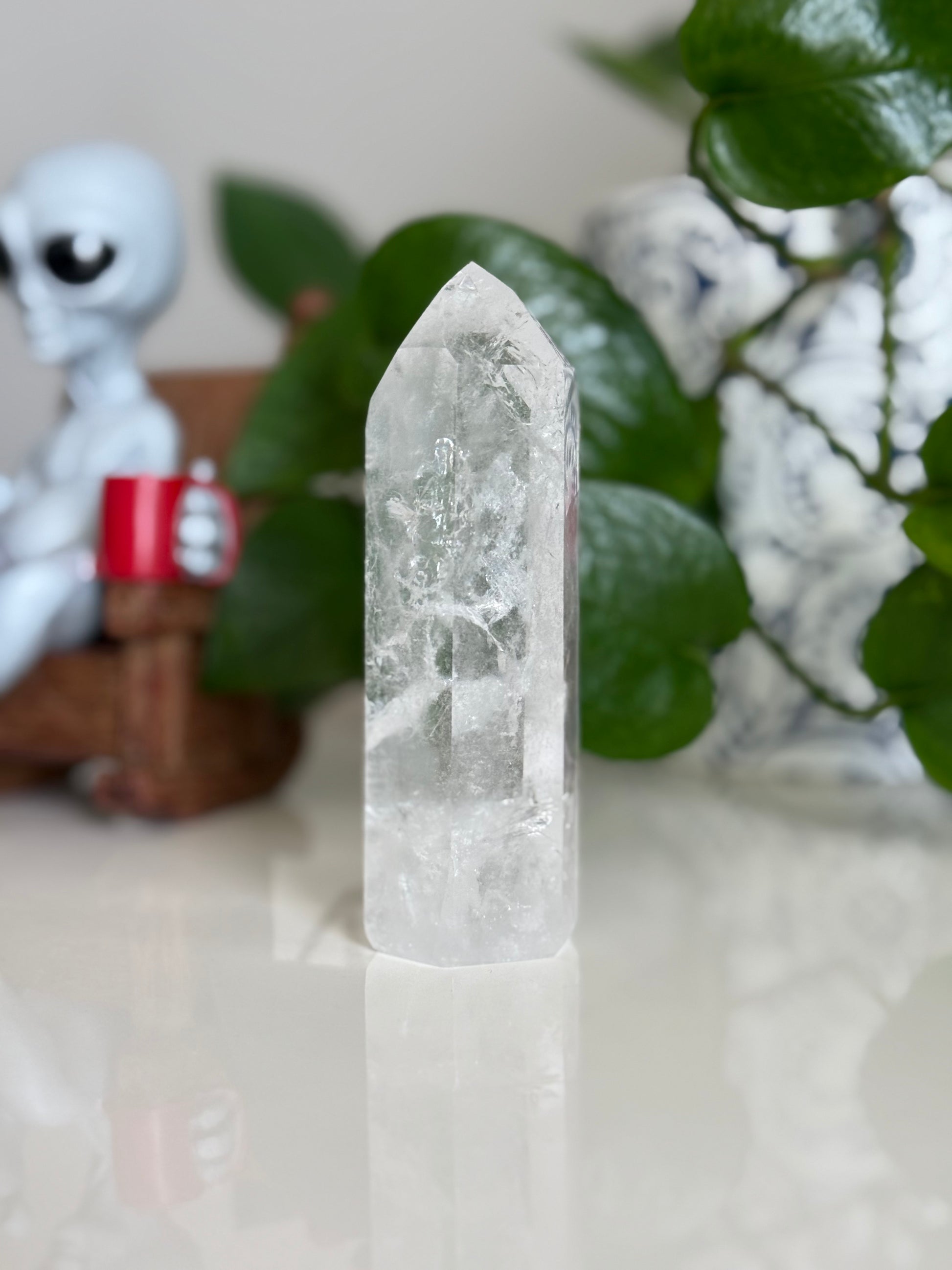 Clear Quartz Point – 4.5 Inch – Clarity, Amplification & Reiki-Charged