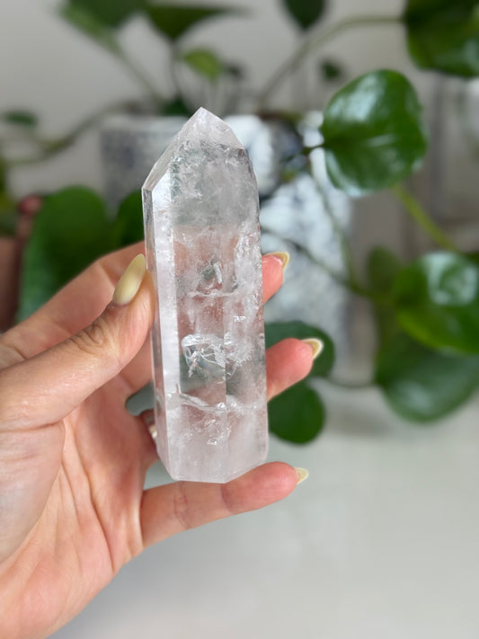 Clear Quartz Point – 4.5 Inch – Clarity, Amplification & Reiki-Charged