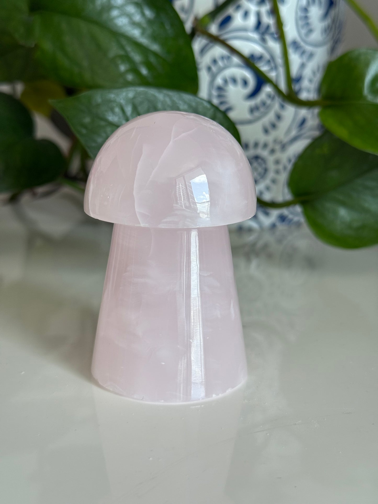 Rose Quartz Mushroom Crystal – Love & Heart Chakra Healing