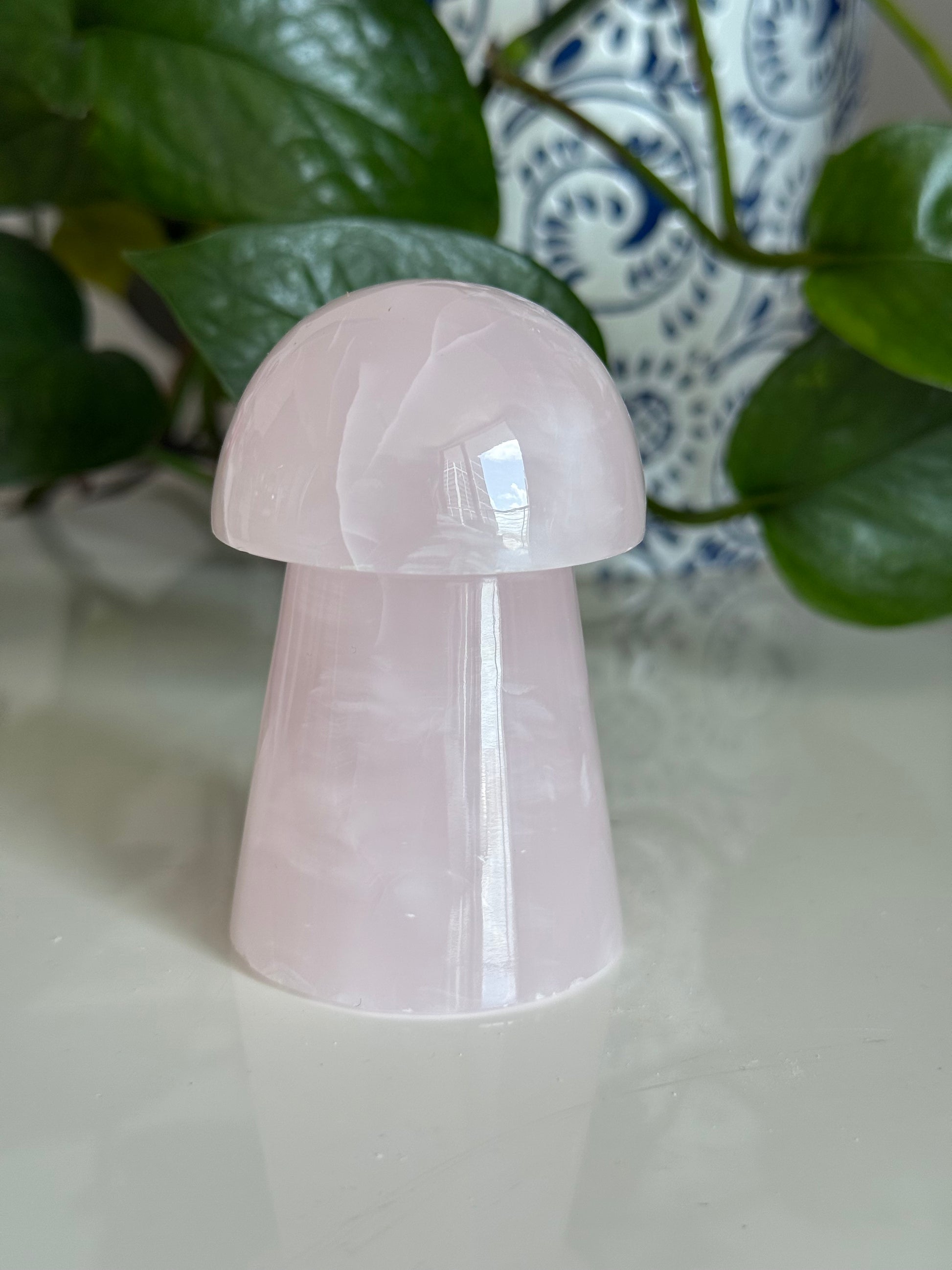 Rose Quartz Mushroom Crystal – Love & Heart Chakra Healing
