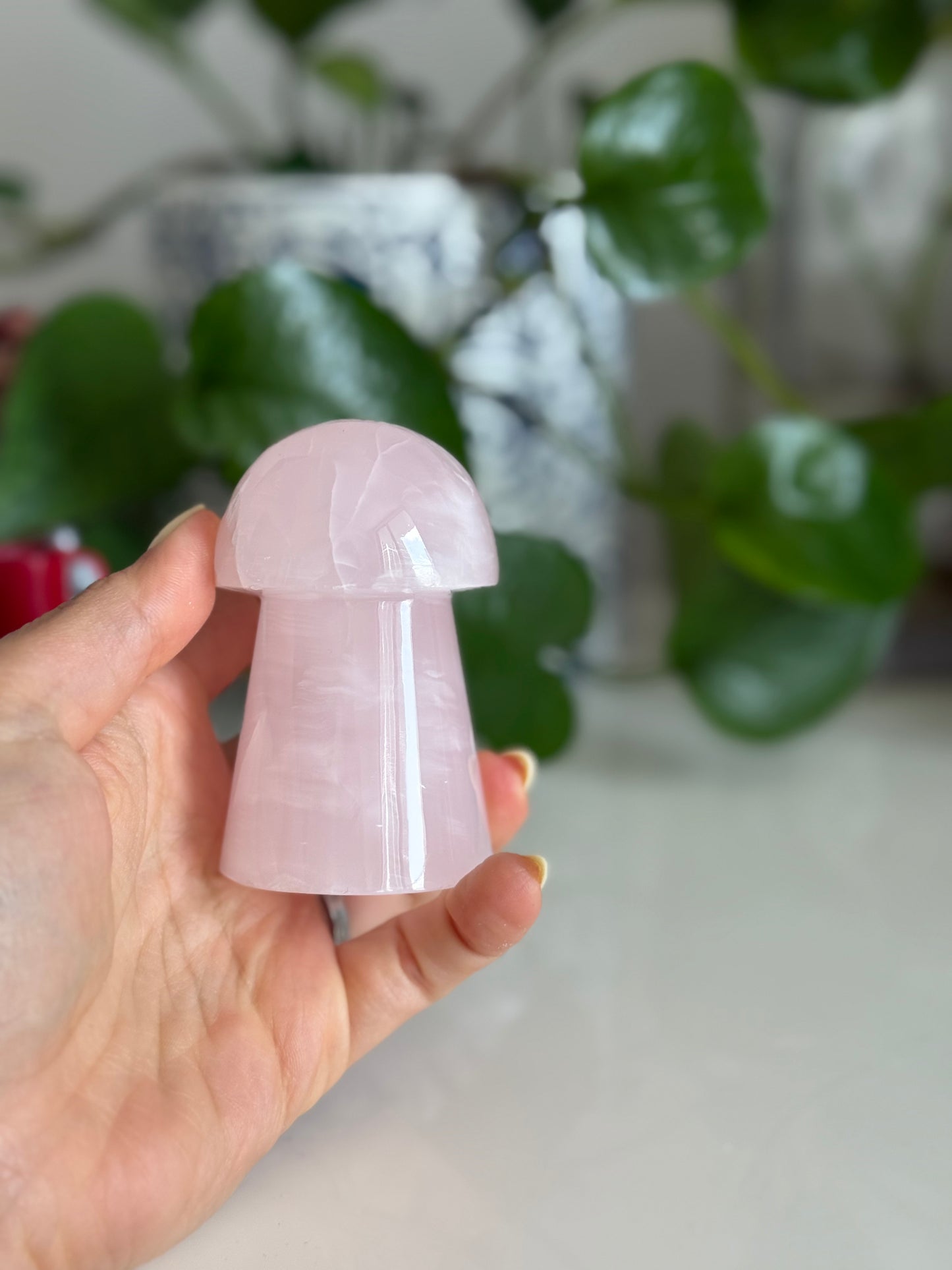 Rose Quartz Mushroom Crystal – Love & Heart Chakra Healing