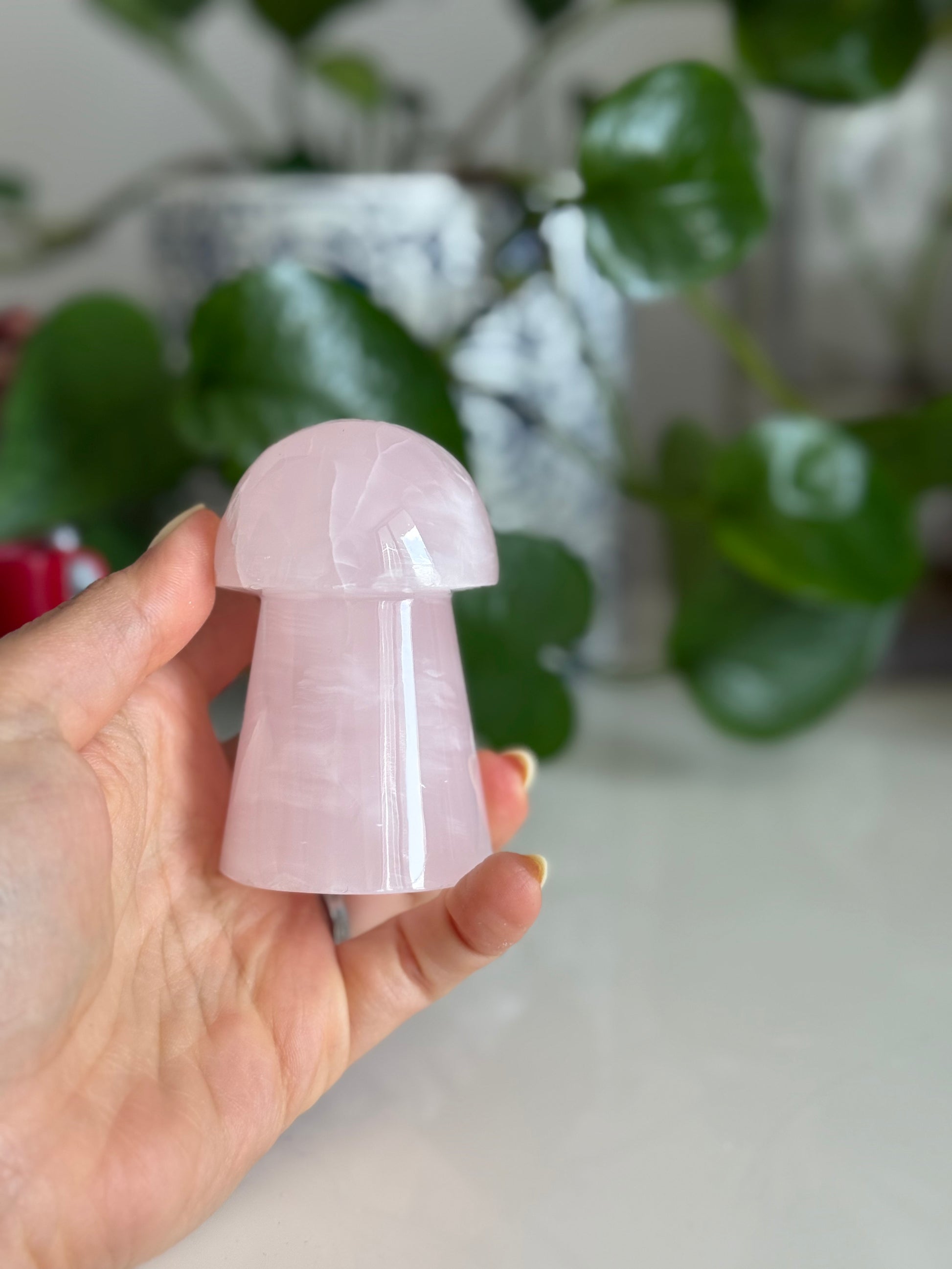 Rose Quartz Mushroom Crystal – Love & Heart Chakra Healing