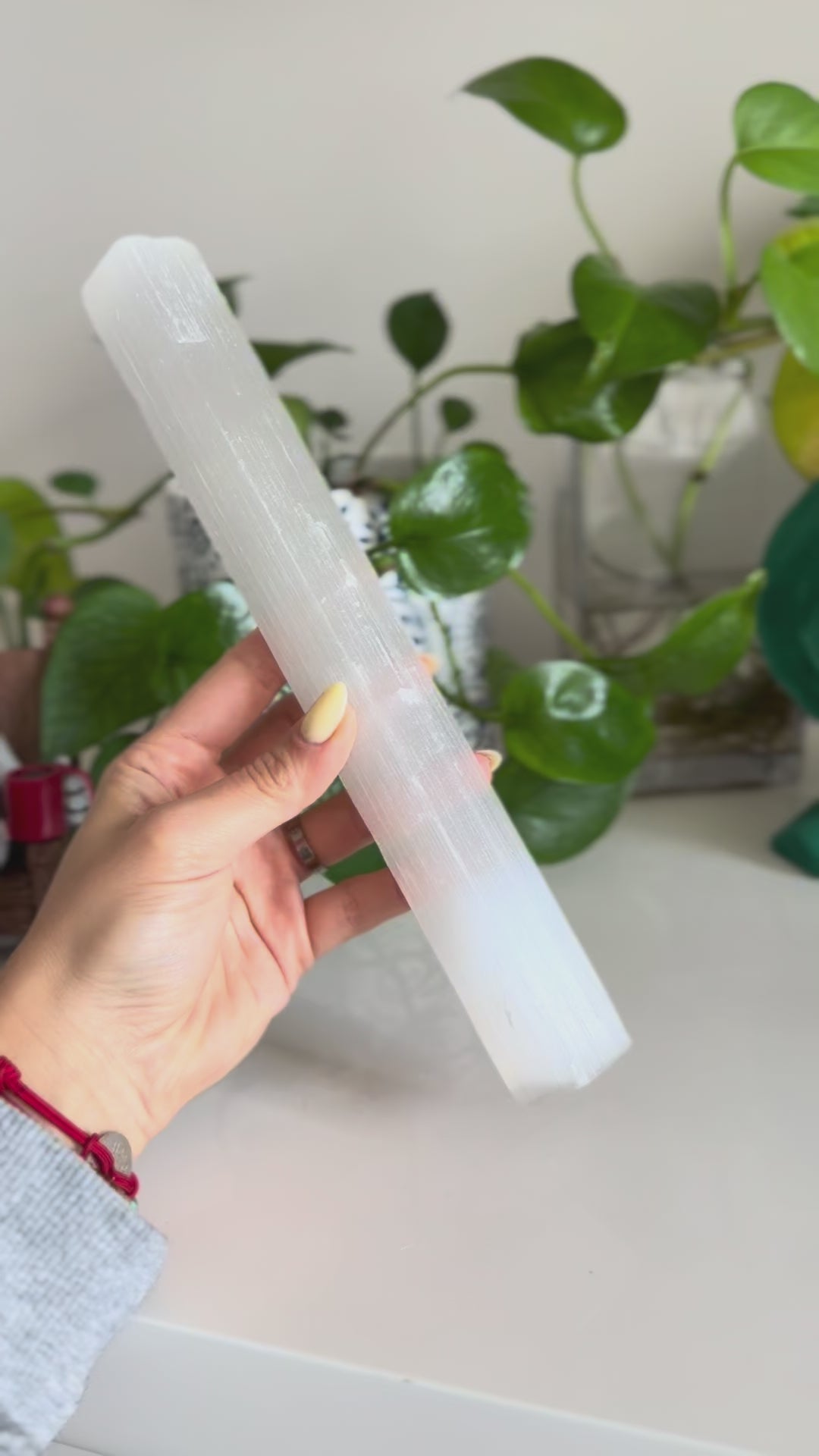 Selenite wand – 9 Inch – Cleansing, Protection & Crown Chakra Support