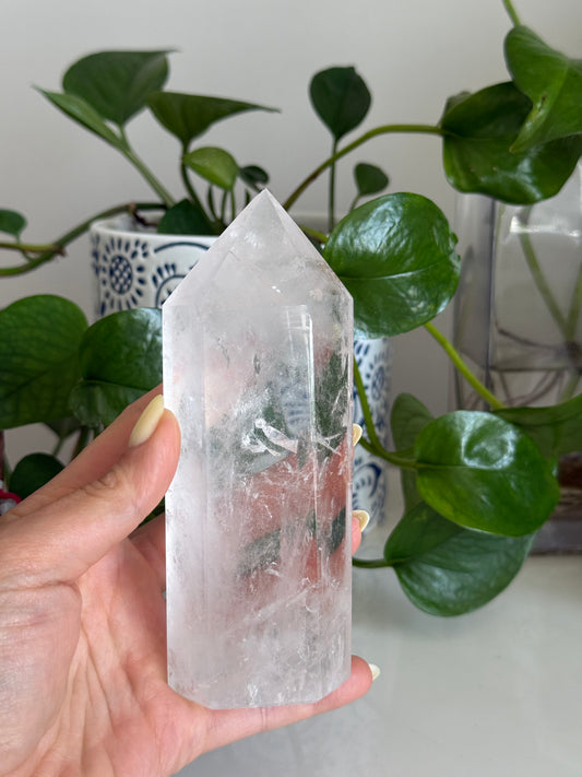 Clear Quartz Point – 5 Inch – Clarity, Amplification & Reiki-Charged
