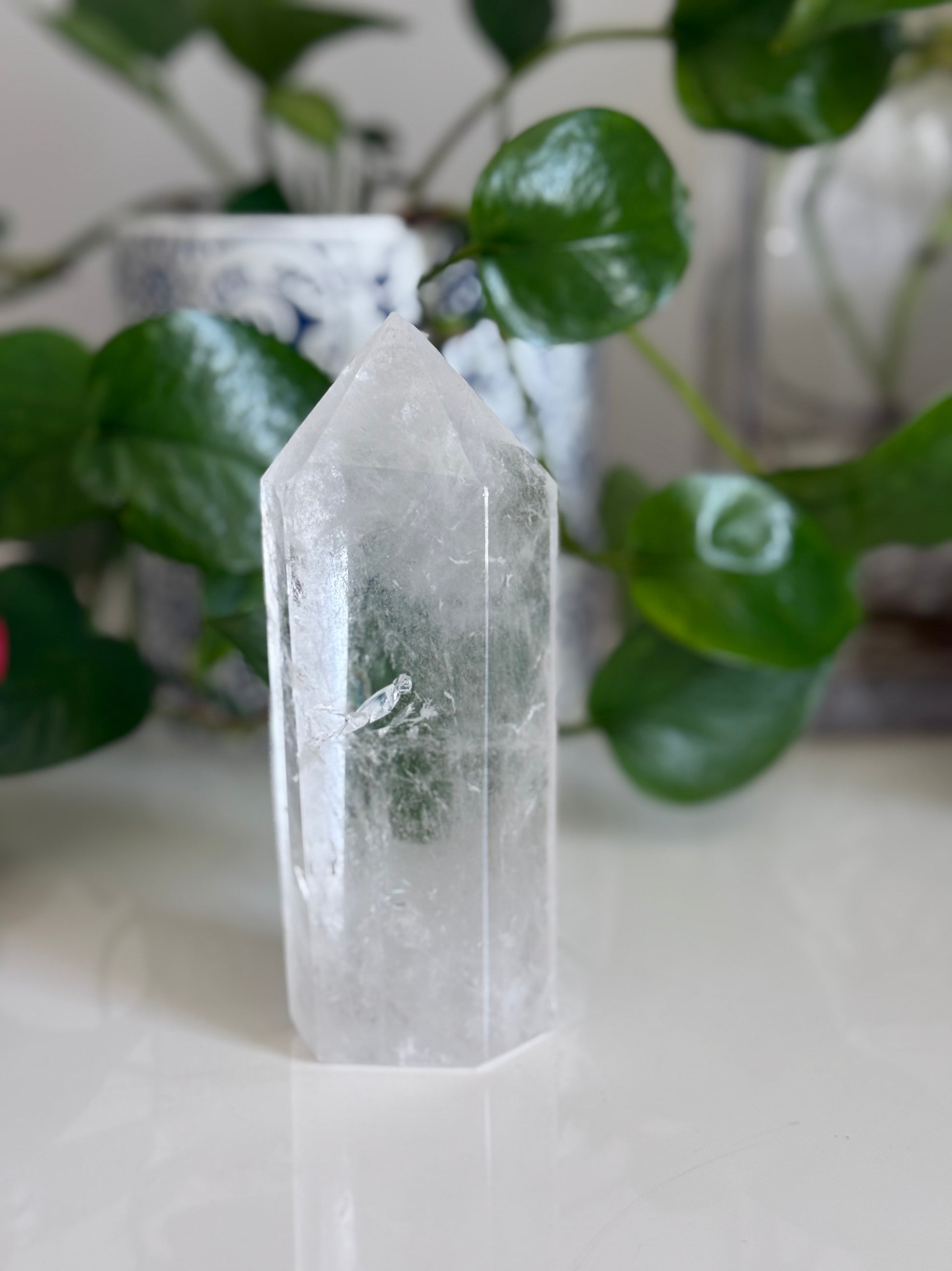 Clear Quartz Point – 5 Inch – Clarity, Amplification & Reiki-Charged