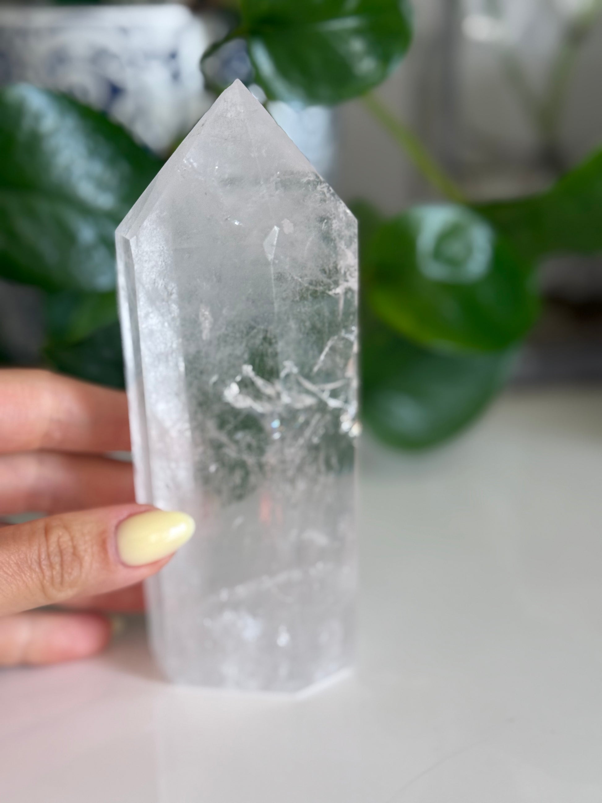 Clear Quartz Point – 5 Inch – Clarity, Amplification & Reiki-Charged
