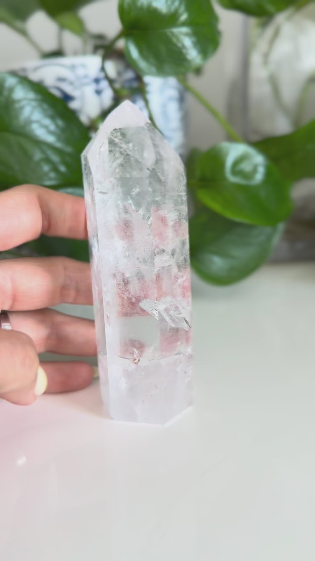 Clear Quartz Point – 5 Inch – Clarity, Amplification & Reiki-Charged